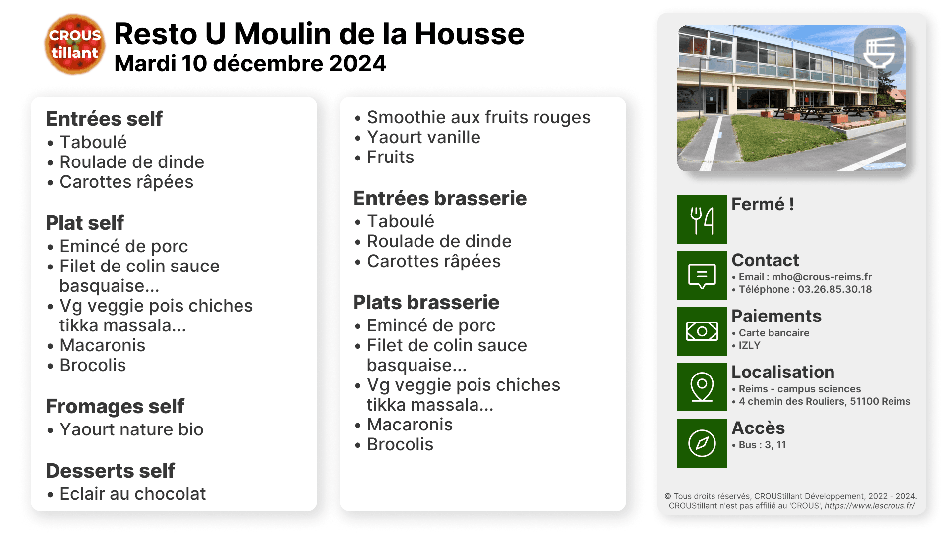 Menu Preview